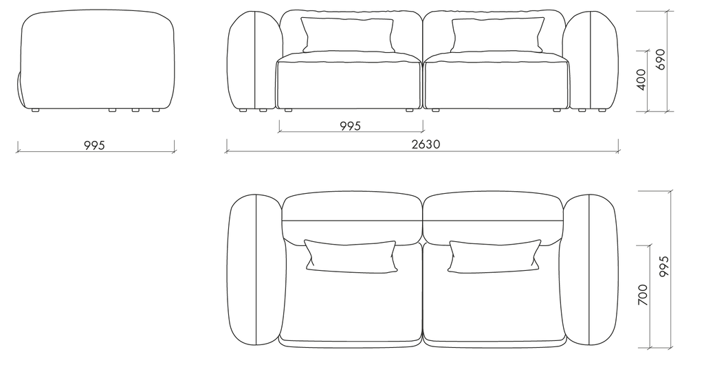 Yaro 3-Seater Sofa
