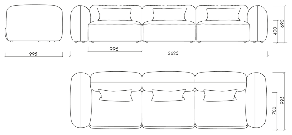 Yaro 4-Seater Sofa